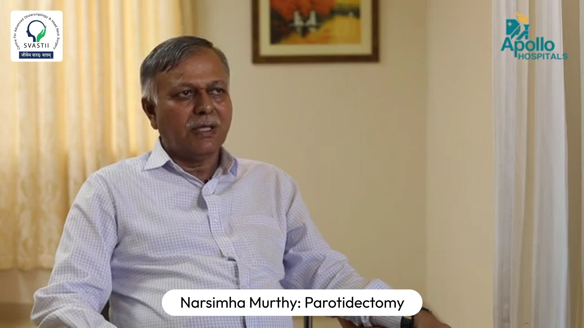 Svastii Testimonial for Parotidectomy, Narsimha Murthy